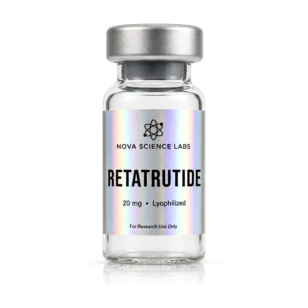 Retatrutide research peptide vial