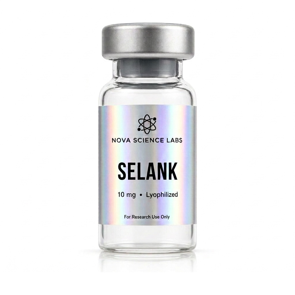 Selank research peptide vial